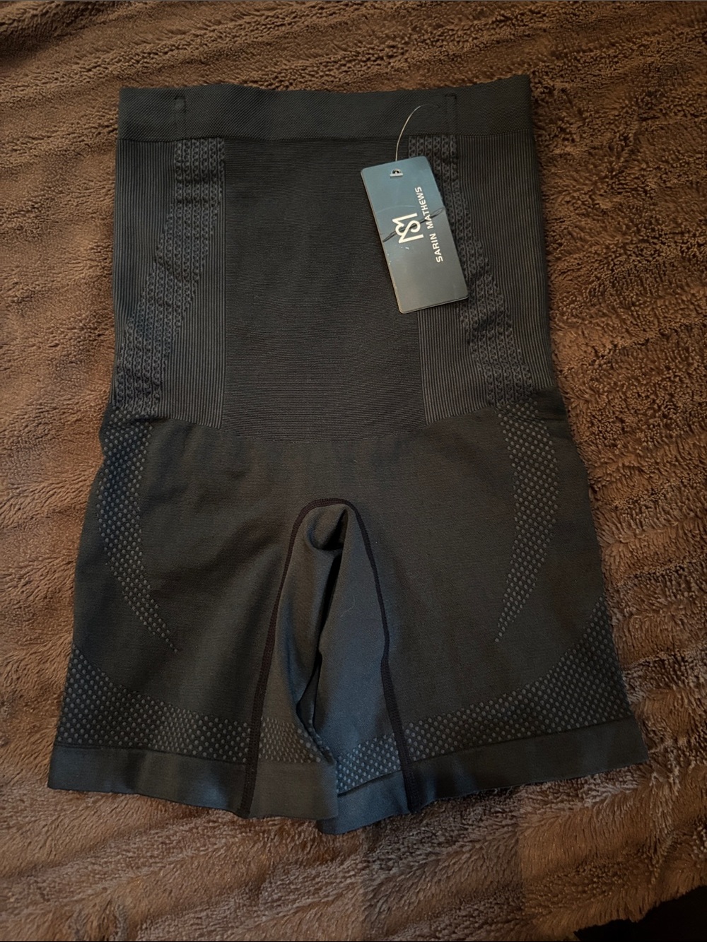 Sarin Mathews Shapewear High-Waist Black Women's Seamless Shorts -